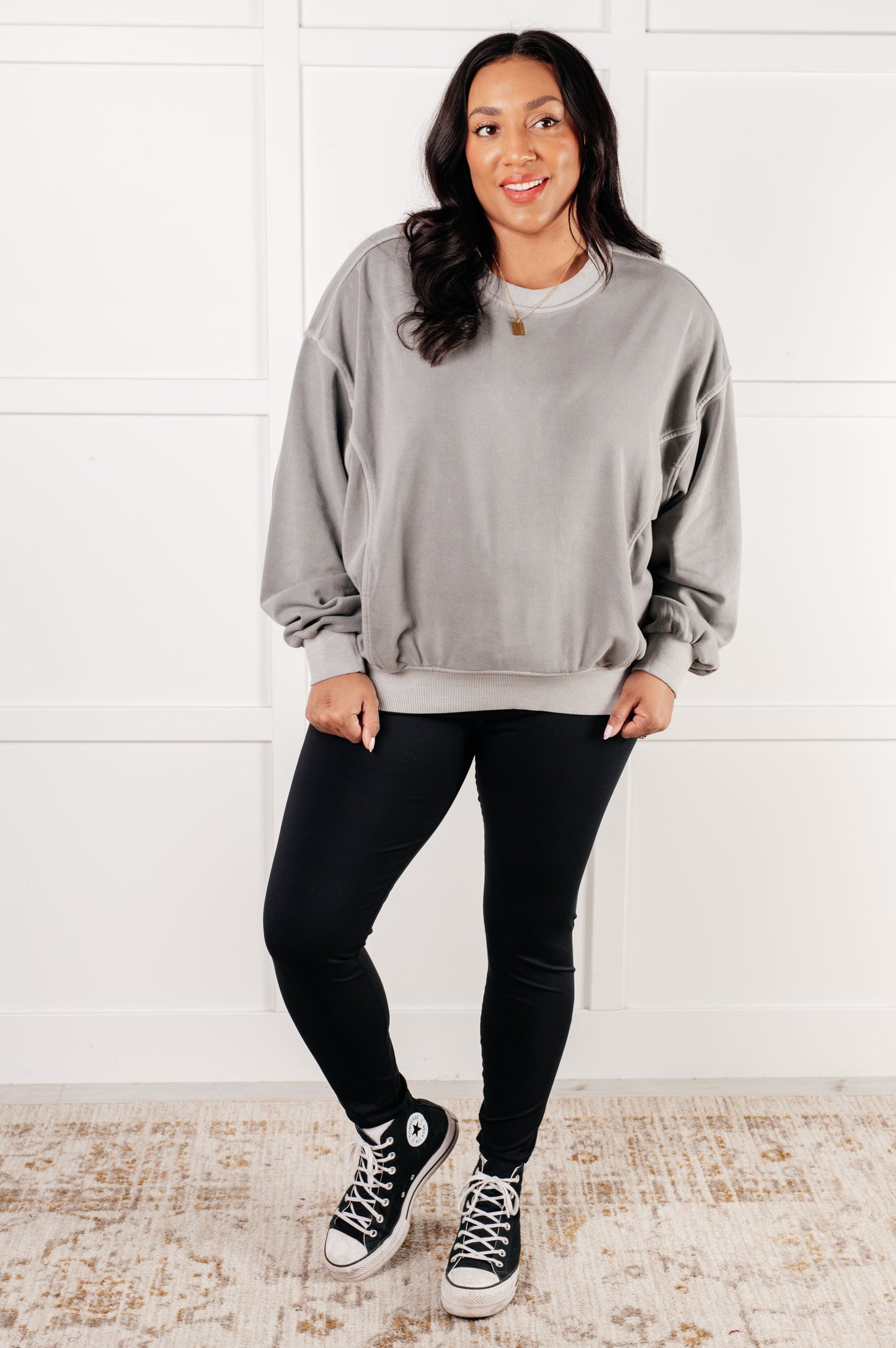 Beyond the Basics Pullover in Sleet