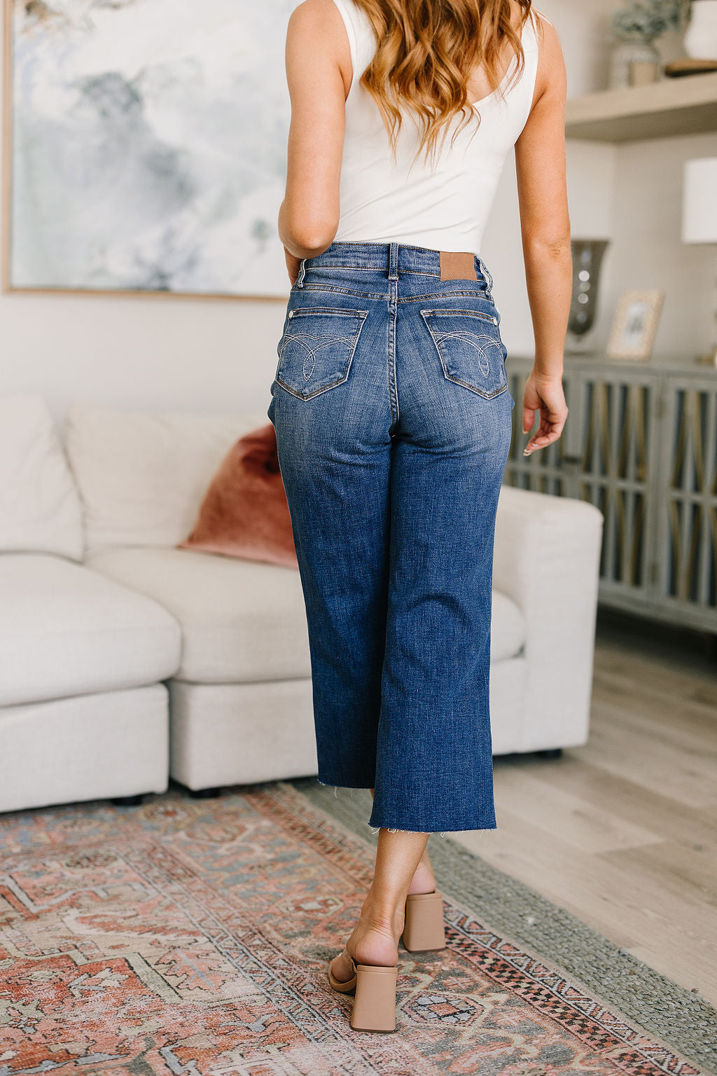 Judy Blue Hayes Wide Leg Crop Jeans