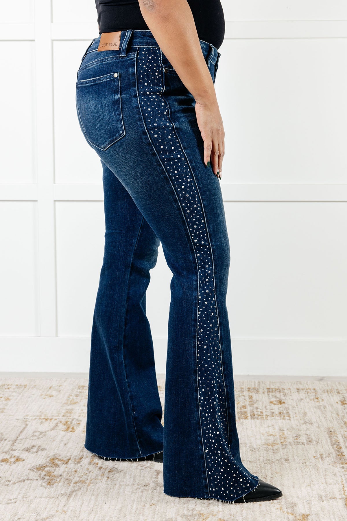 Judy Blue Shannon Rhinestone Detail Flare Jeans