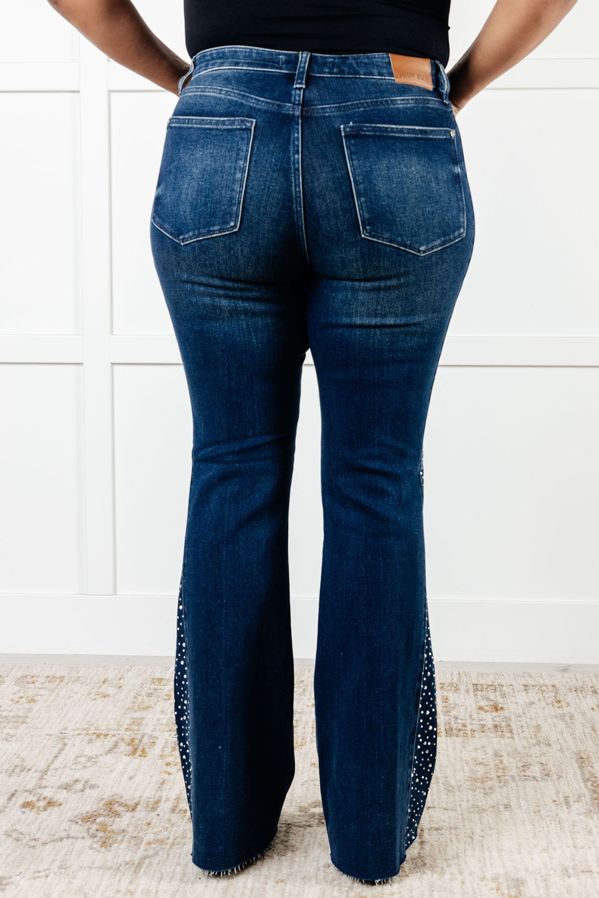 Judy Blue Shannon Rhinestone Detail Flare Jeans