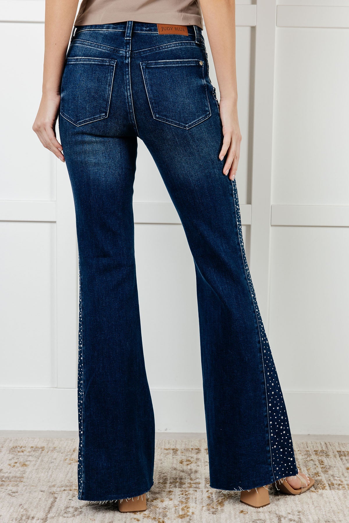 Judy Blue Shannon Rhinestone Detail Flare Jeans