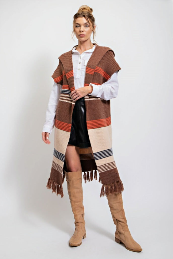 Santa Fe Striped Duster Cardigan