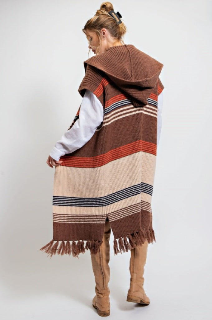 Santa Fe Striped Duster Cardigan