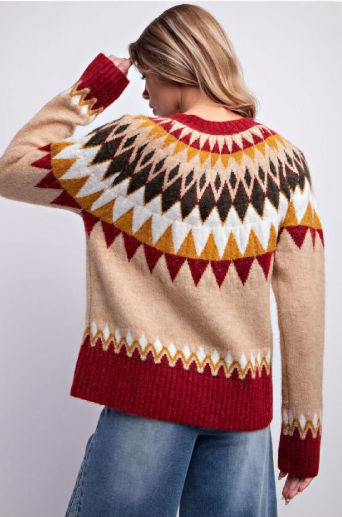 Fall Retro Vibes Cardigan Sweater