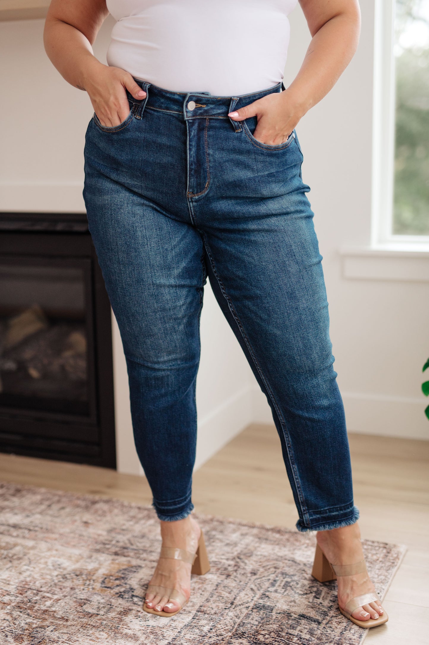 Judy Blue Phillipa Release Hem Slim Jeans